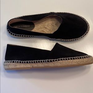 Saks Fifth Avenue suede black espadrilles